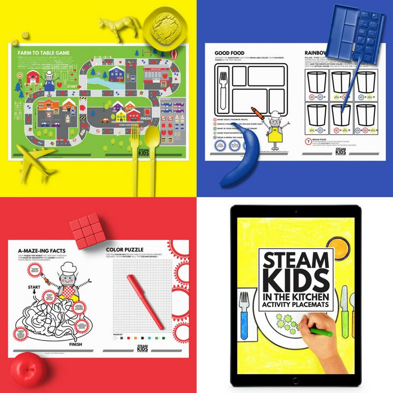 STEAM Kids Printable Placemats