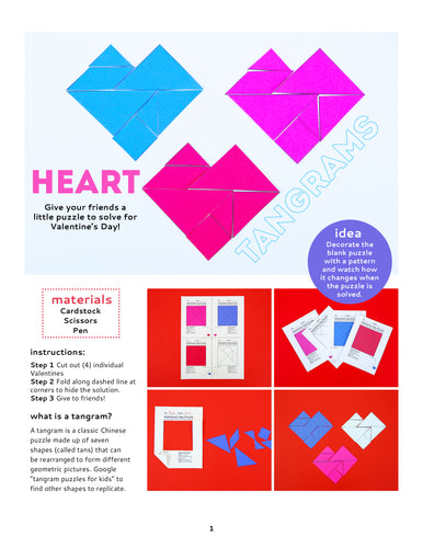 Printable Heart Tangrams